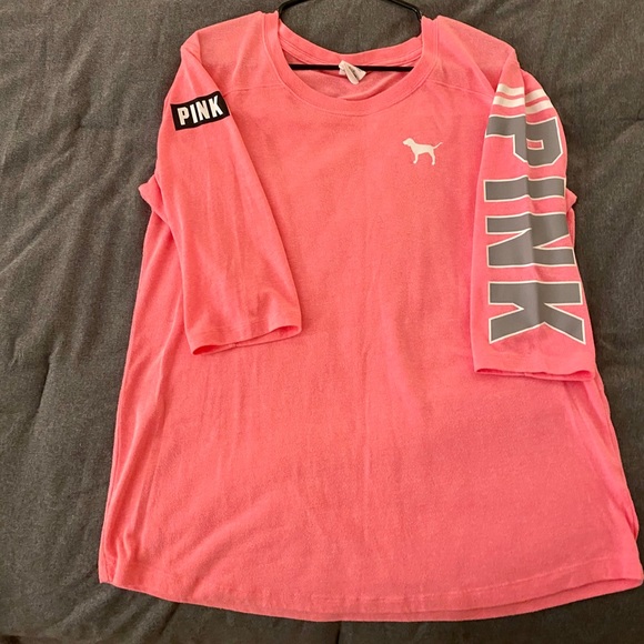 PINK Victoria's Secret Tops - PINK 3/4 SLEEVE SHIRT USED SIZE LARGE